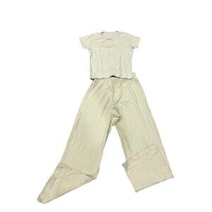 Daily Drills Cream Pointelle Loungewear Set XS/S Minimalist Cool Girl